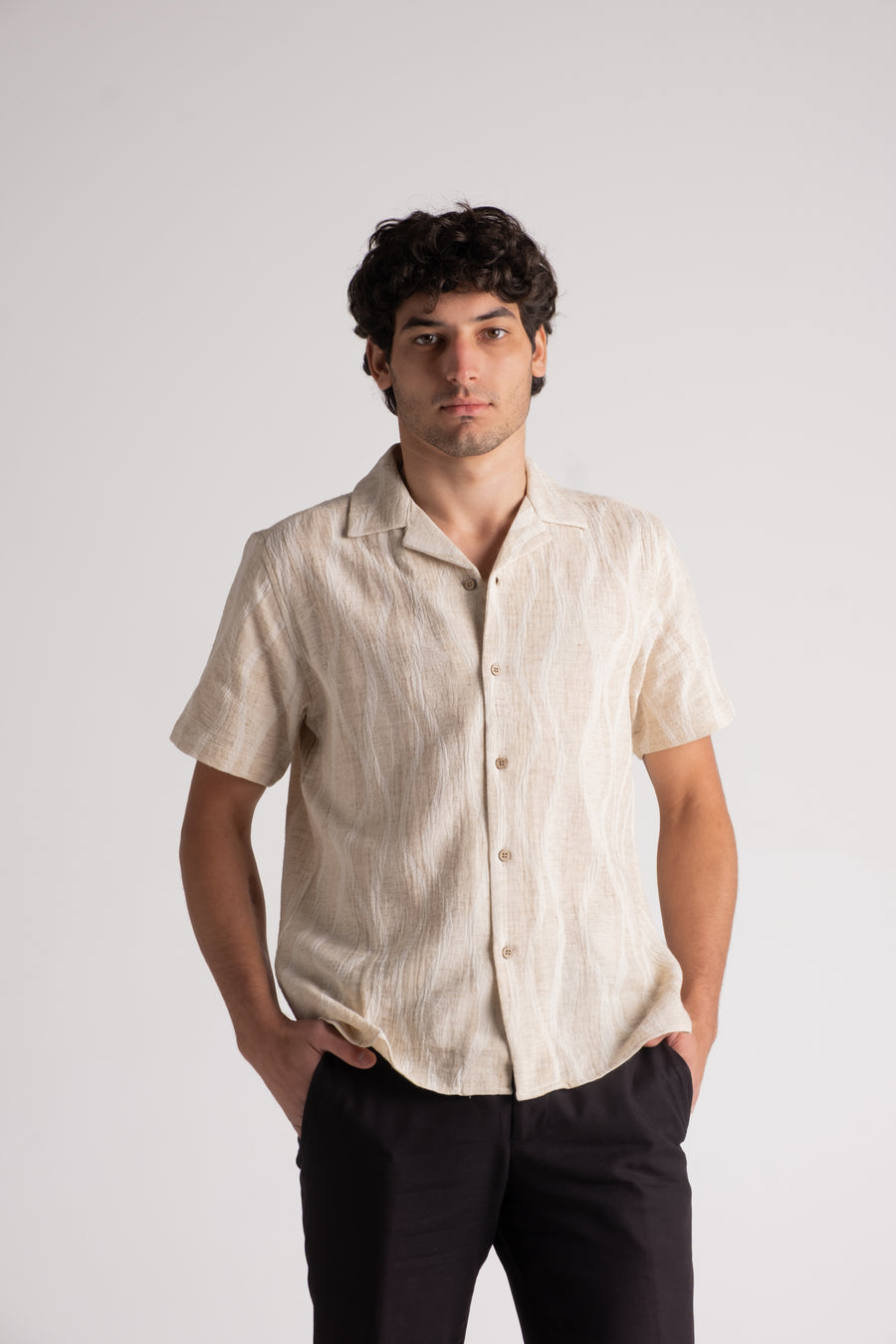 Raw Texture Shirt Flora