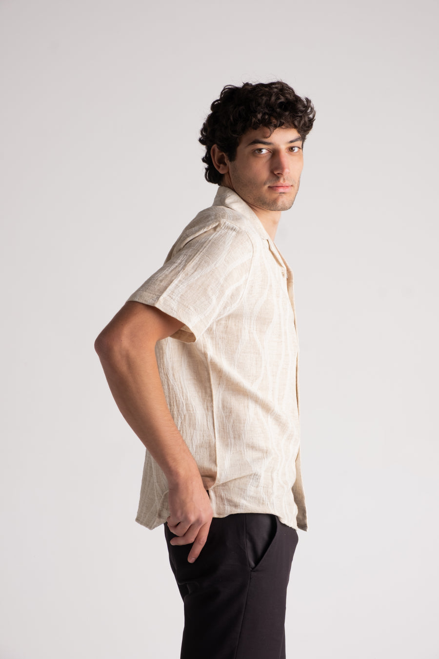 Raw Texture Shirt Flora